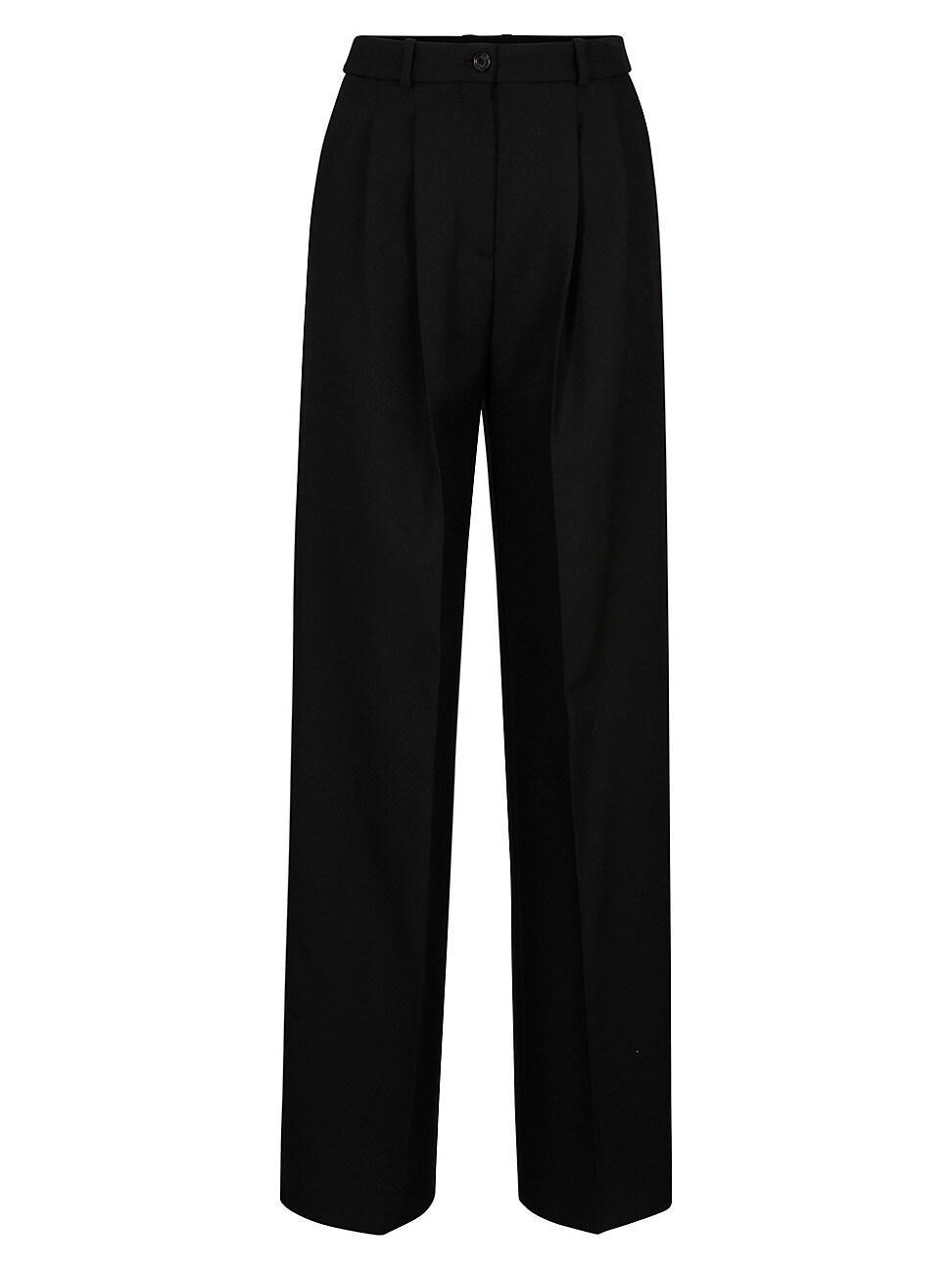 Womens Regular-Fit Trousers in Virgin-Wool Twill Product Image