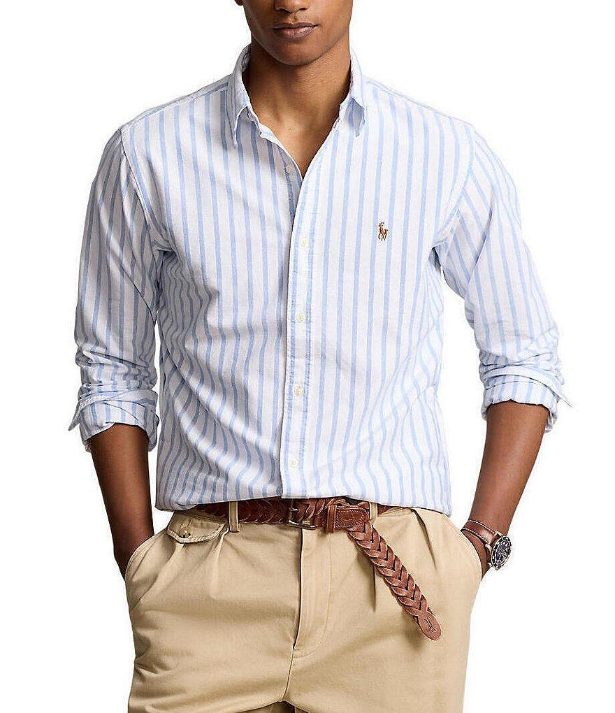 Polo Ralph Lauren Classic Fit Stripe Oxford Long Sleeve Woven Shirt Product Image