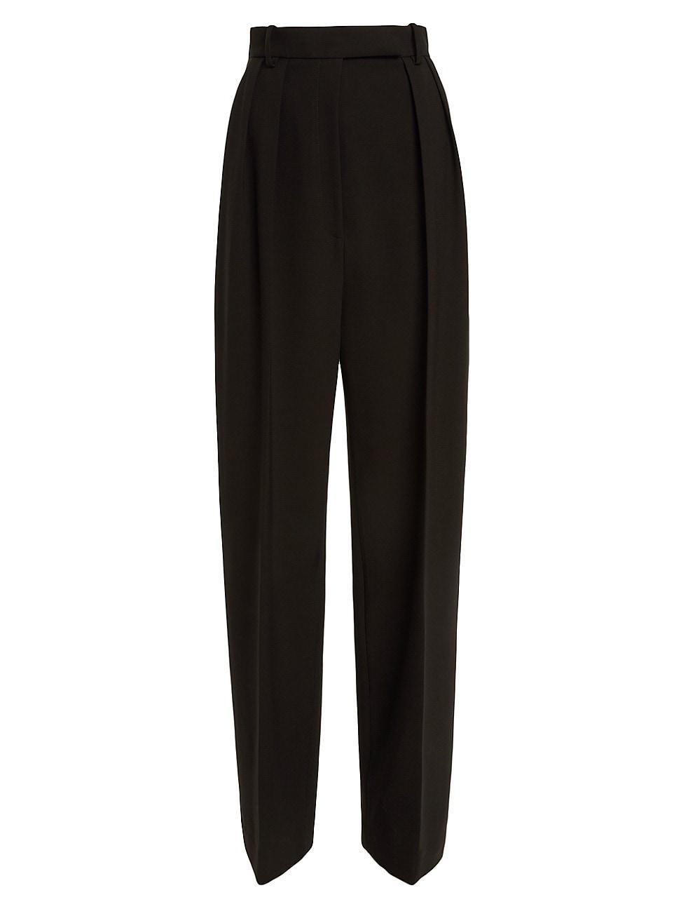 Womens Cessie Pleated Straight-Leg Pants product image