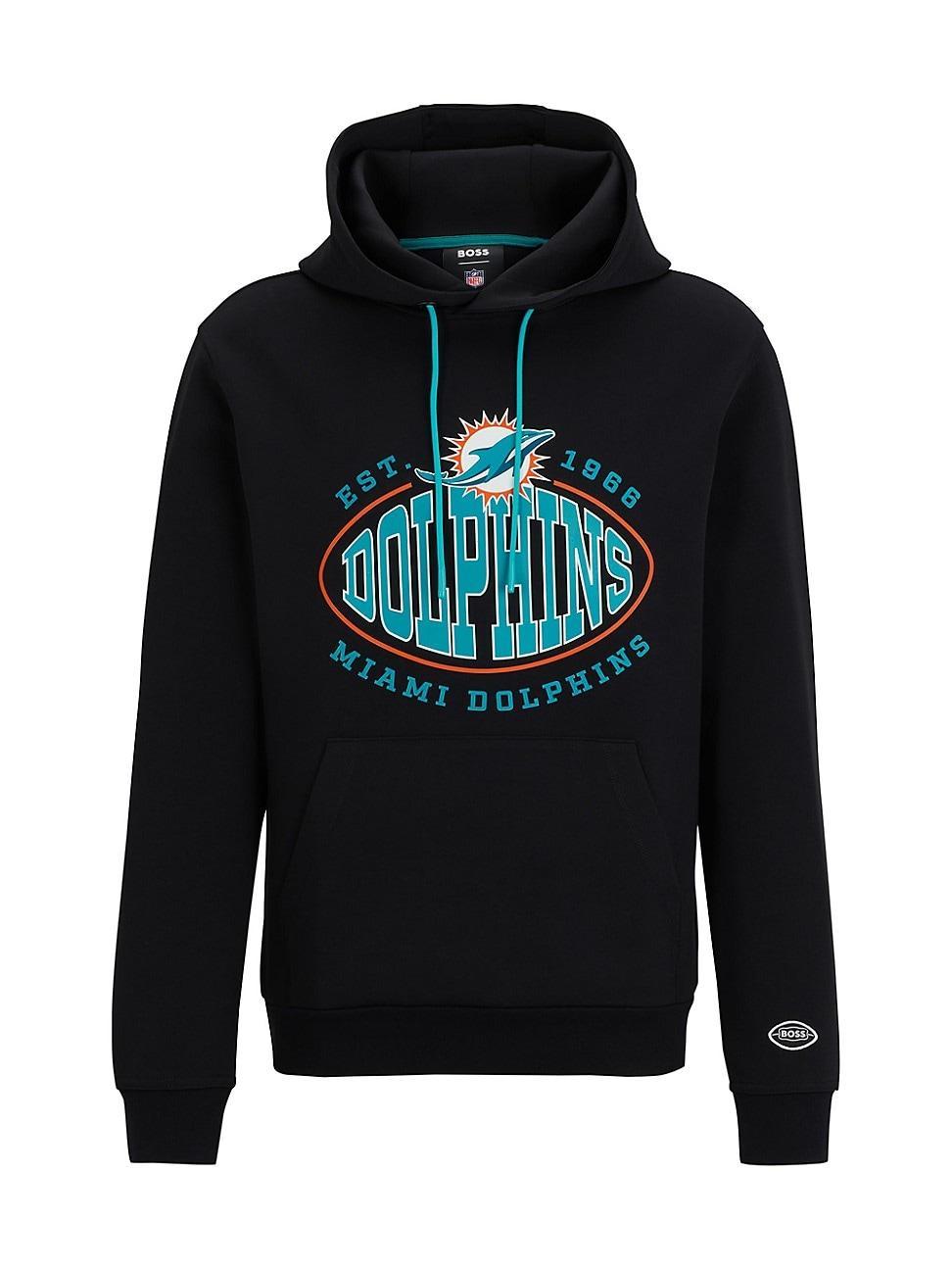 Mens BOSS x NFL Cotton-Blend Hoodie With Collaborative Branding Product Image