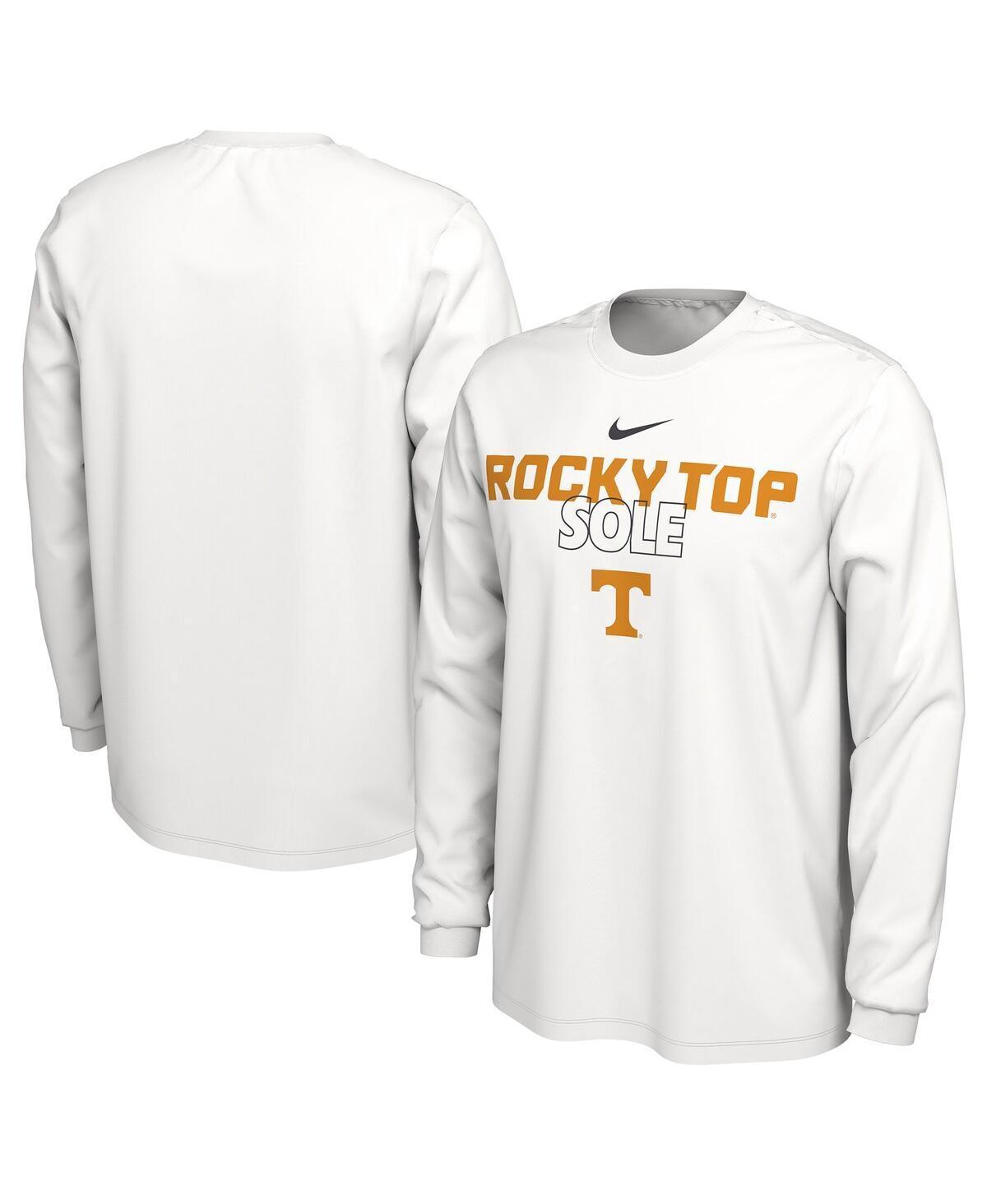 Nike White Tennessee Volunteers 2023 On Court Bench Long Sleeve T-Shirt, Mens Product Image