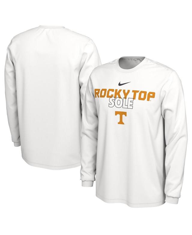 Nike White Tennessee Volunteers 2023 On Court Bench Long Sleeve T-Shirt, Mens Product Image