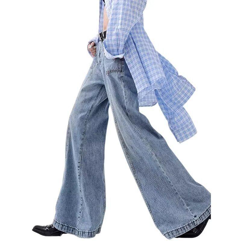 High Rise Washed Wide Leg Jeans Product Image