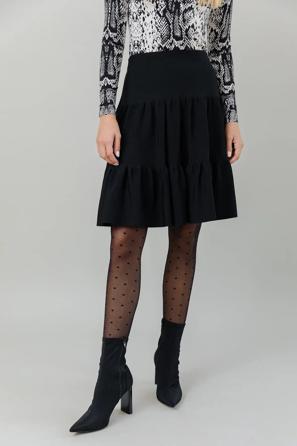 Apparalel Tiered Knit Skirt Product Image