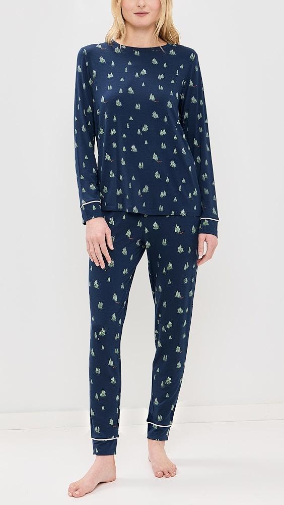 Eberjey Gisele Printed Crew PJ Set | Shopbop Product Image