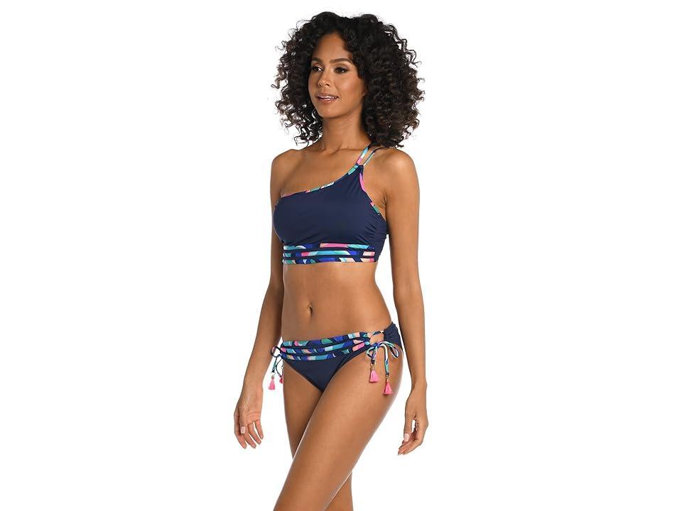 La Blanca Painted Leaves One Shoulder Bralette Women's Swimwear Product Image