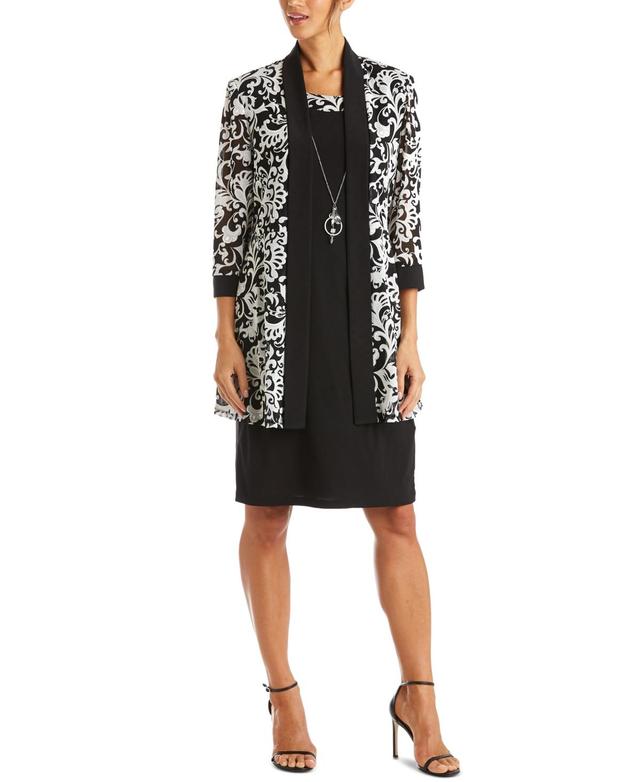 R & M Richards Dress & Printed Jacket Product Image