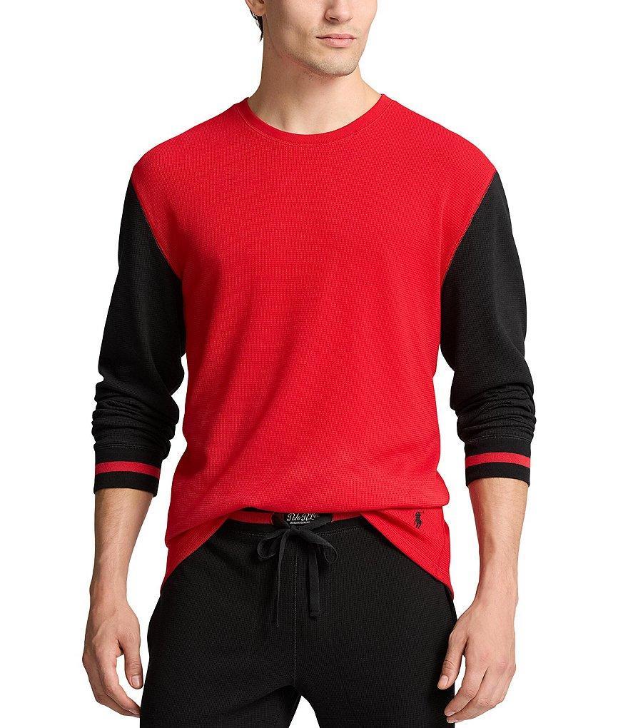 Polo Ralph Lauren Long Sleeve Comfortable Waffle-Knit Lounge Shirt Product Image