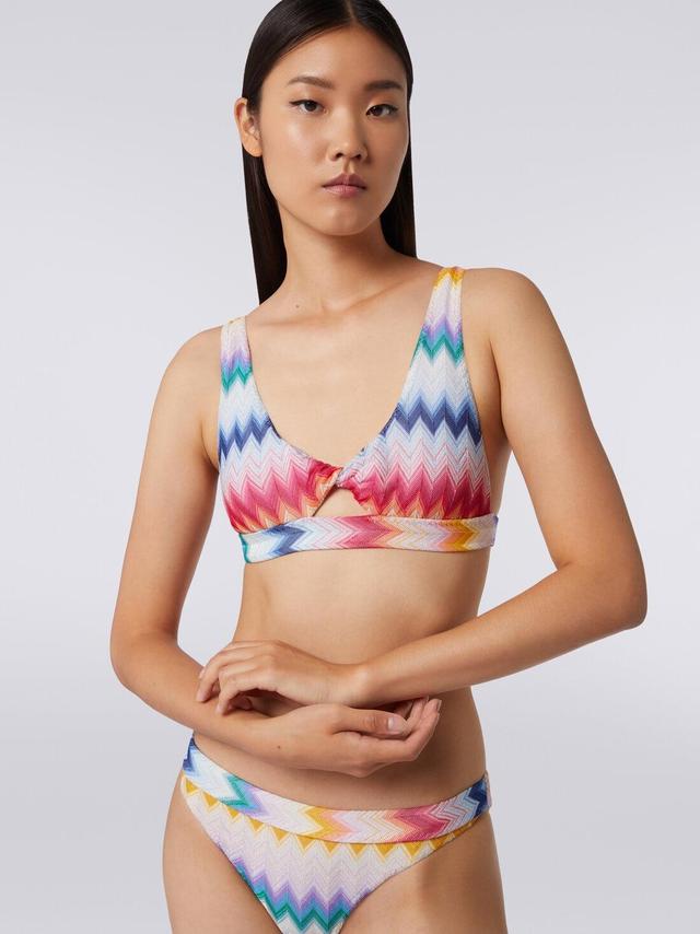 Bikini in zigzag viscose with lurex Multicoloured | Missoni Product Image