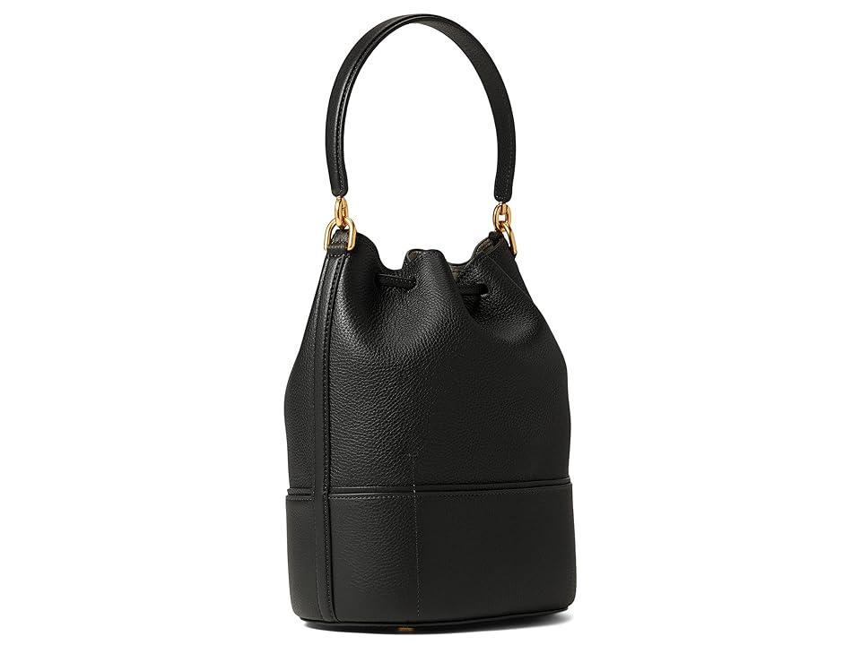 Womens Medium Elevated Pebble Leather Bucket Bag Product Image