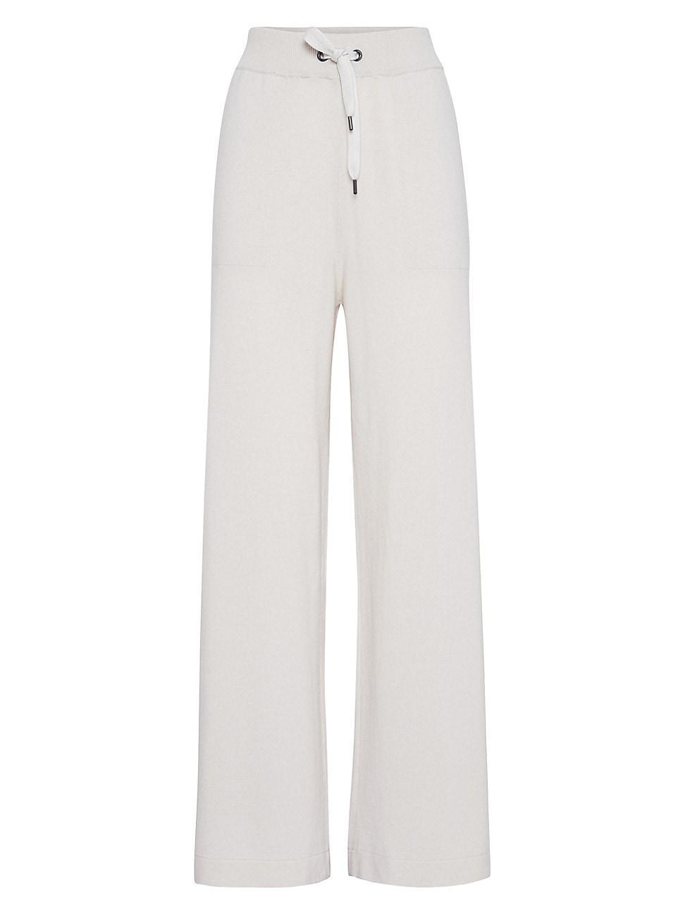 Womens Virgin Wool, Cashmere And Silk Knit Trousers product image