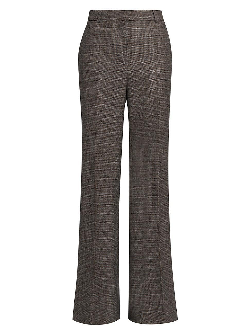 Womens Wool Wide-Leg Trousers Product Image