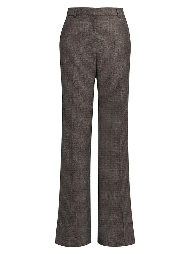 Womens Wool Wide-Leg Trousers Product Image