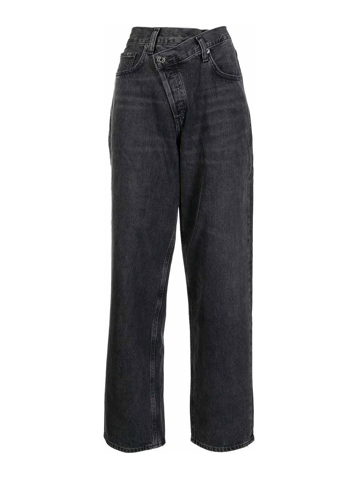 Crossover Straight-leg Jeans In Black Product Image