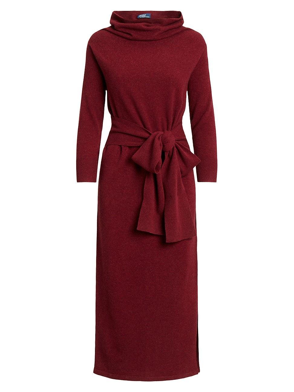 Womens Belted Cashmere Sweaterdress Product Image