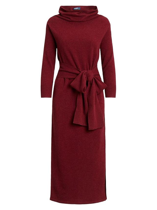 Womens Belted Cashmere Sweaterdress Product Image