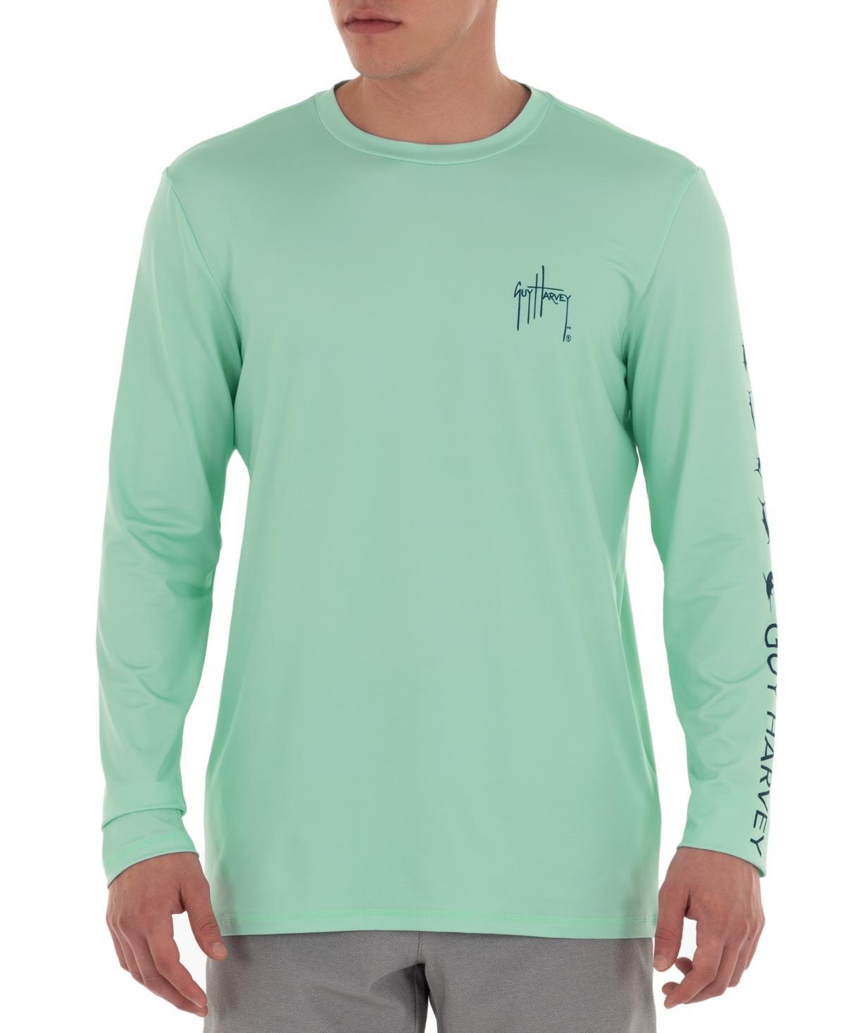 Guy Harvey Mens Core Logo Graphic Long-Sleeve Sun Protection T-Shirt Product Image