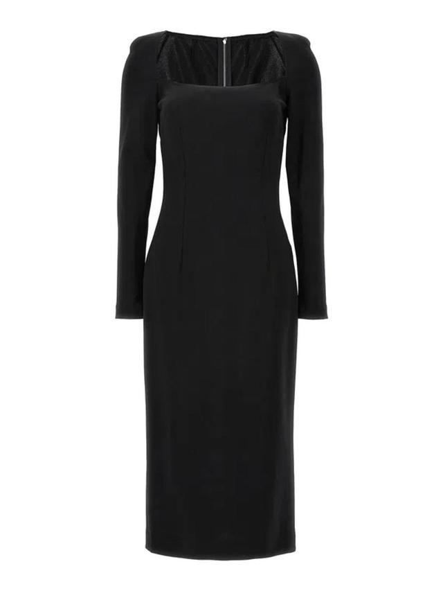 DOLCE & GABBANA Milan Stitch Dress Dresses Black Product Image