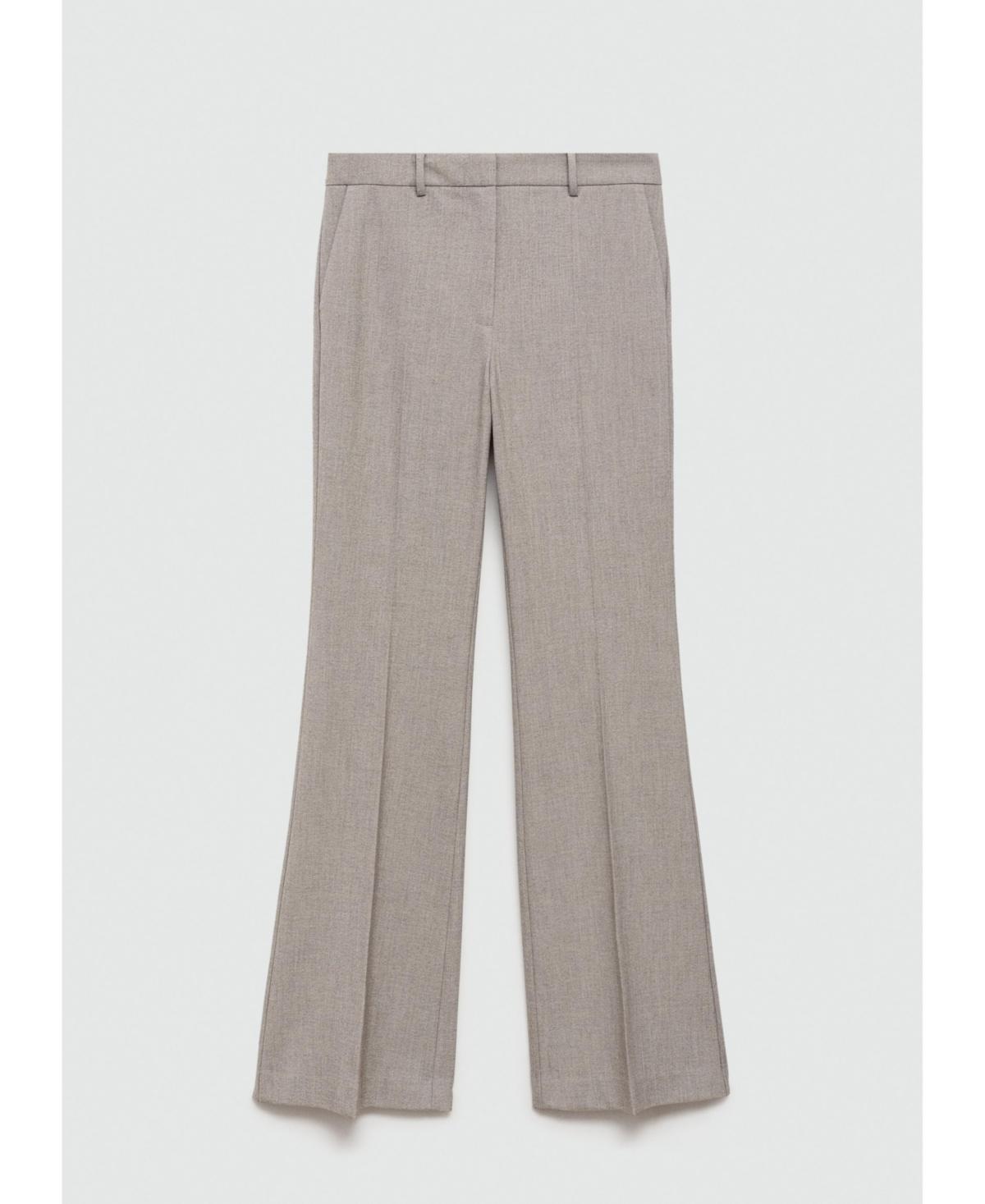 Mango Womens High-Waist Flared Pants product image