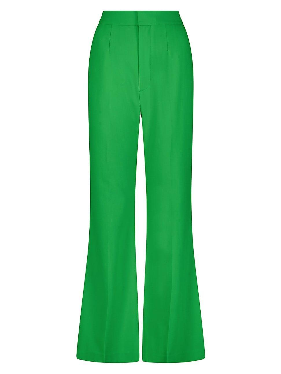 Womens Crepe Flared Trousers Product Image