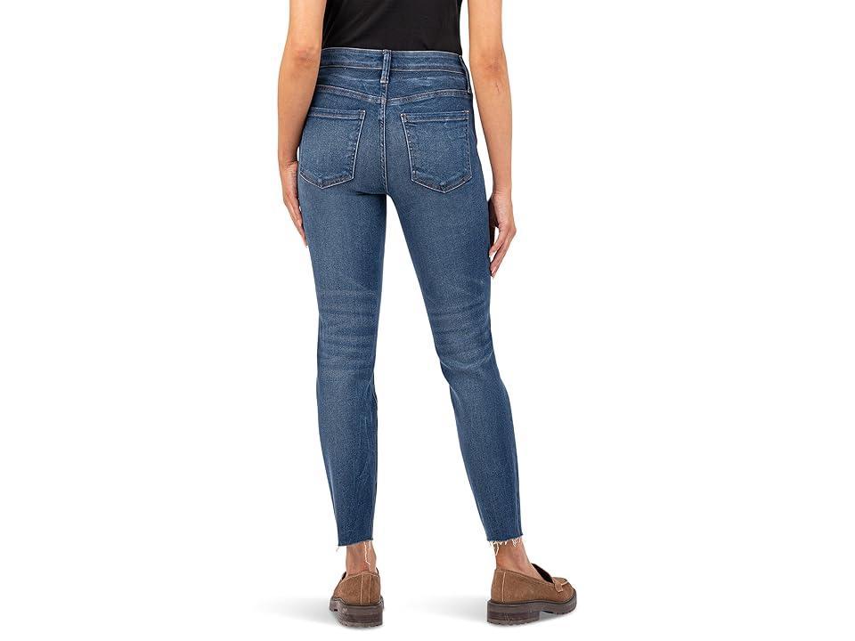 KUT from the Kloth Charlize High Rise Fab Ab Cigarette Leg-Raw Hem (Jubilant) Women's Jeans Product Image