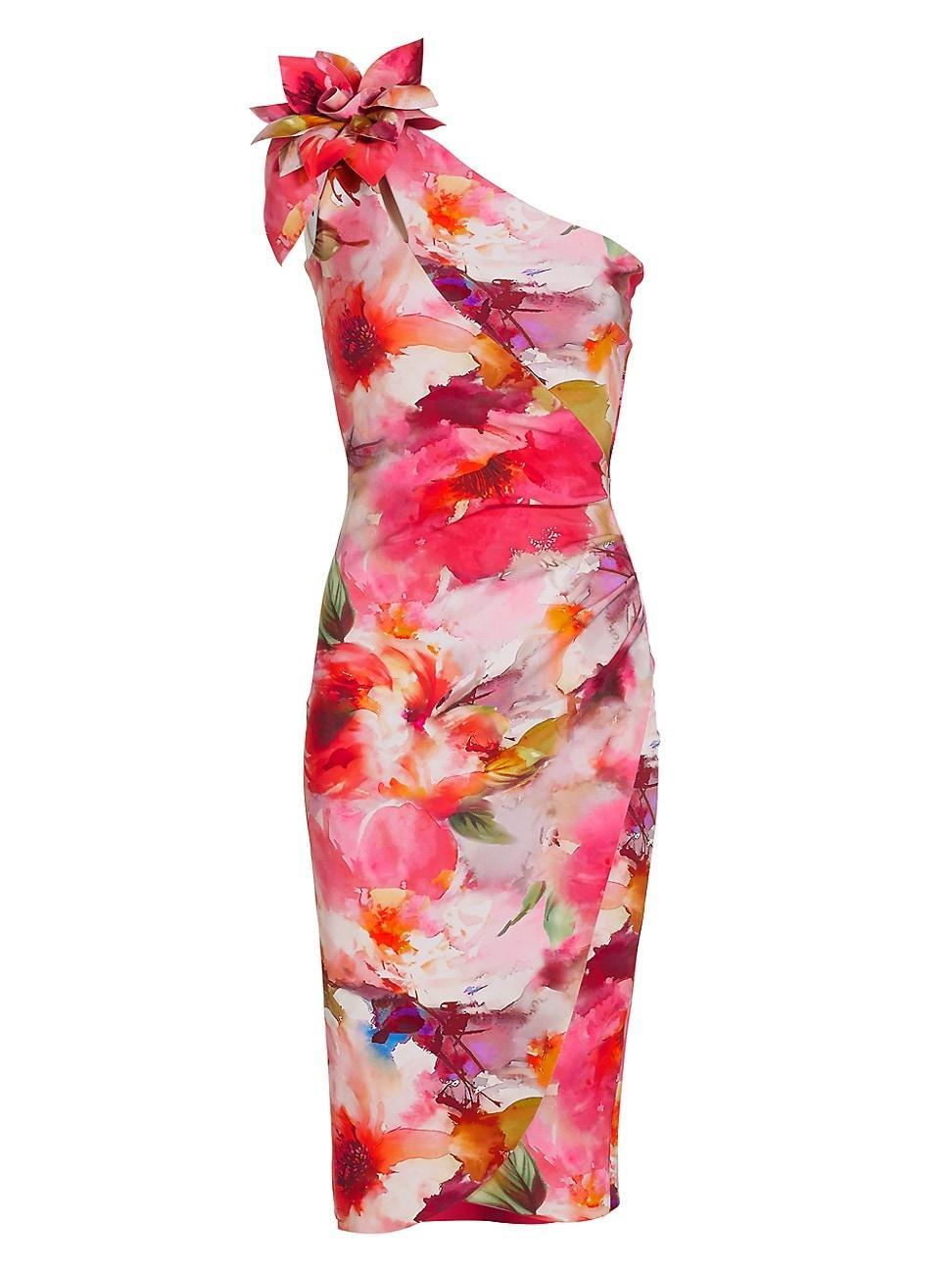 Womens Gosia One-Shoulder Floral Cocktail Dress Product Image