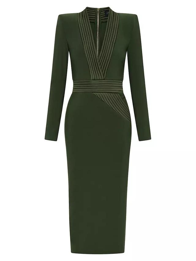 The Heiress Jersey V-Neck Midi-Dress Product Image