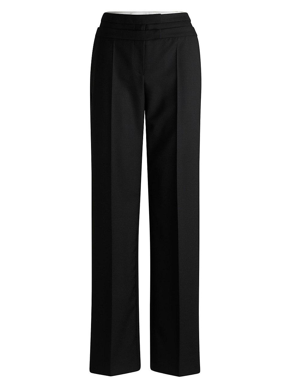 Womens Regular Fit Trousers in Virgin Wool Twill Product Image