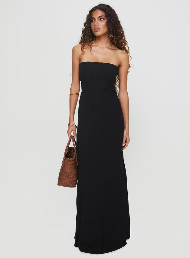 Yahir Strapless Maxi Dress Black Product Image