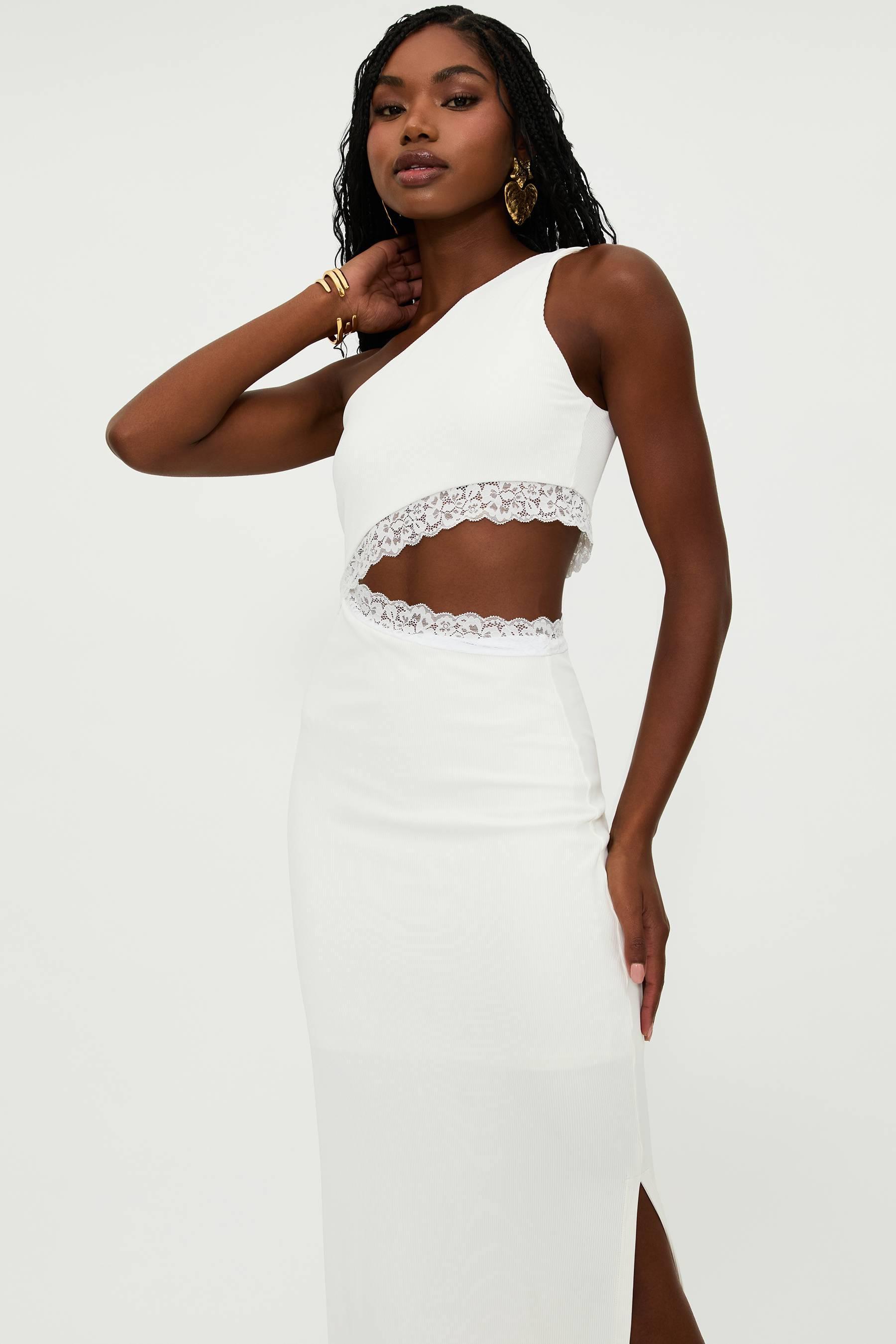 Genevieve Lace Dress White Product Image