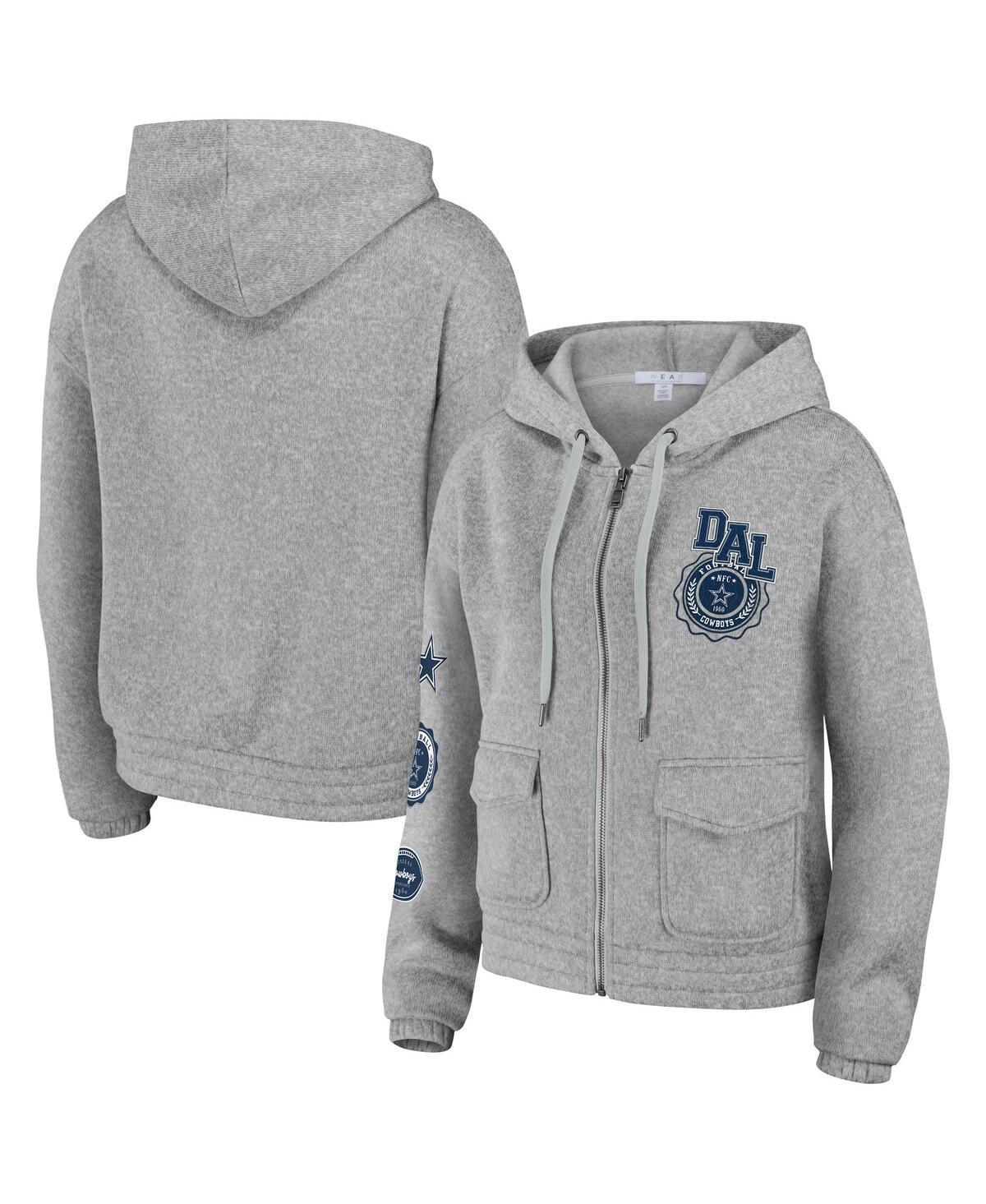 Womens Wear by Erin Andrews Heather Gray Dallas Cowboys Full-Zip Hoodie Product Image