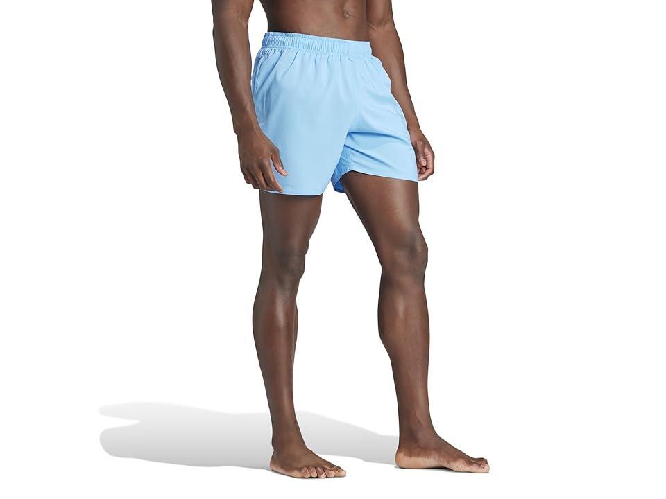 adidas Solid CLX Short-Length Swim Shorts Burst/White) Men's Swimwear Product Image