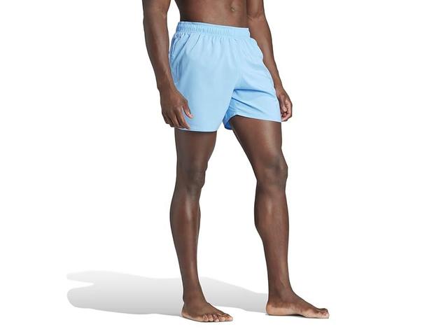 adidas Solid CLX Short-Length Swim Shorts Burst/White) Men's Swimwear Product Image