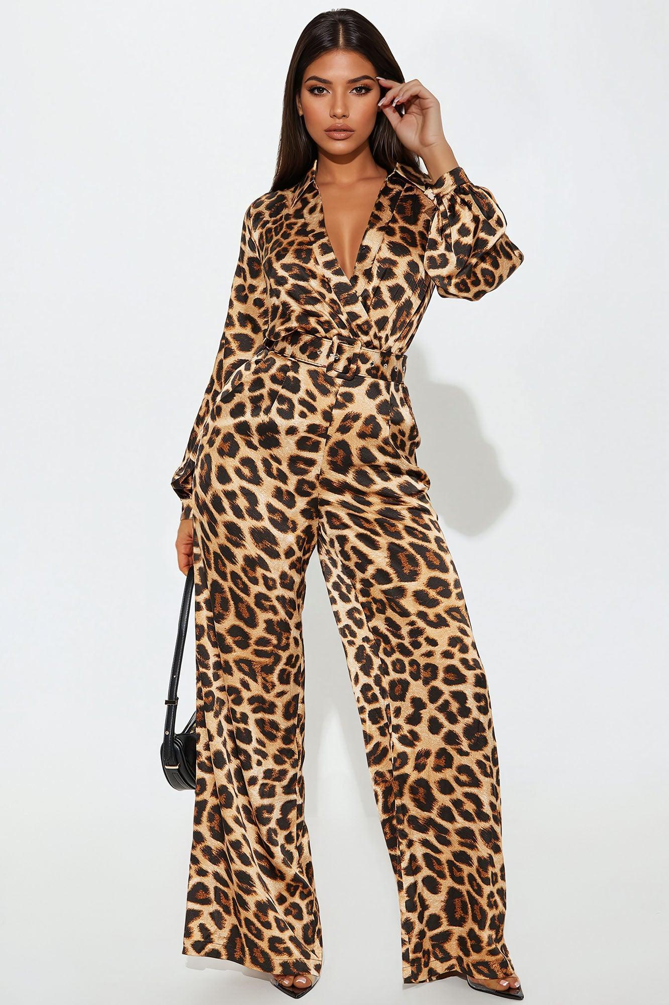 Wild Take Satin Jumpsuit - Brown/combo Product Image