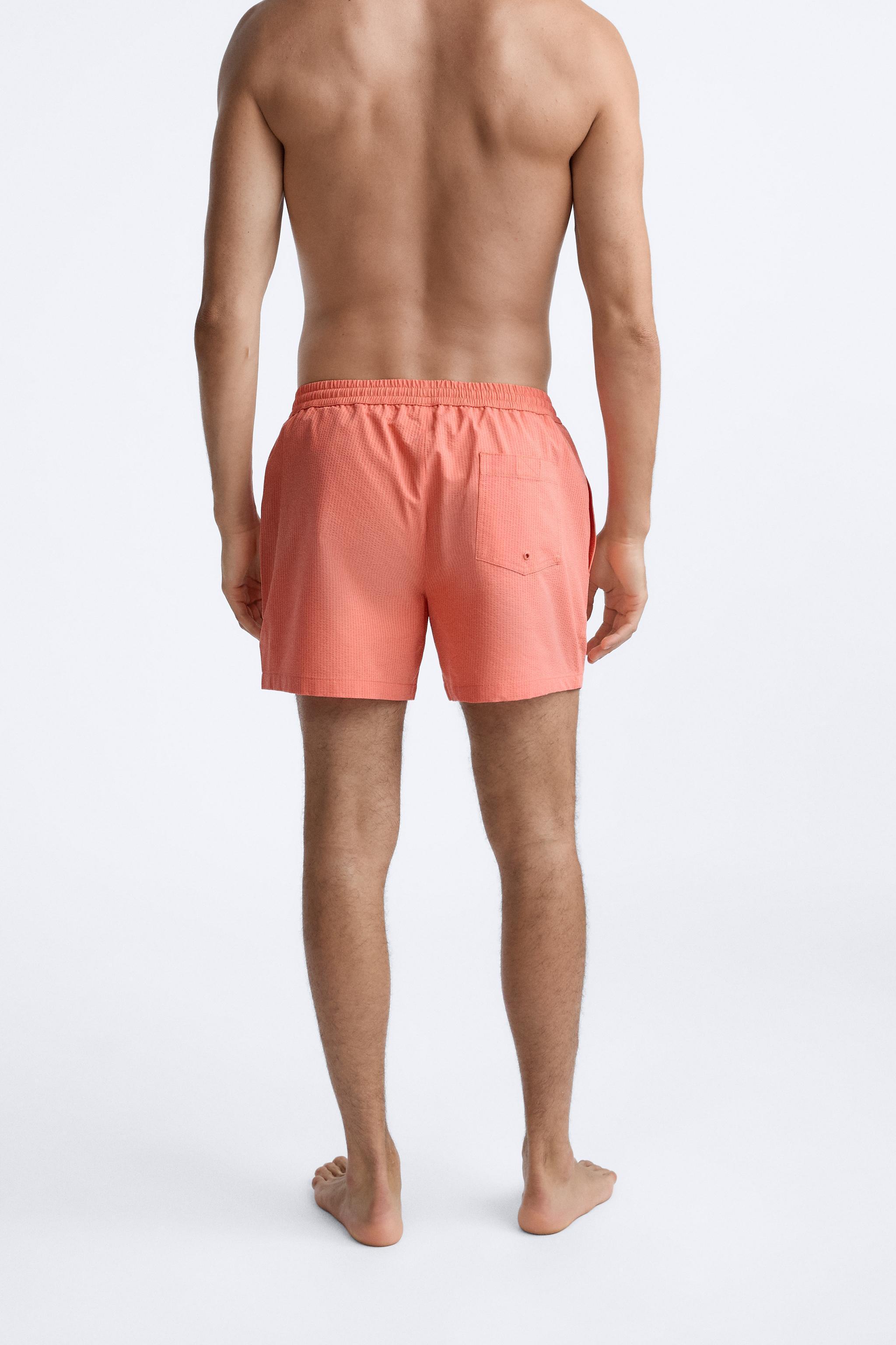 SEERSUCKER REGULAR SWIMMING TRUNKS Product Image