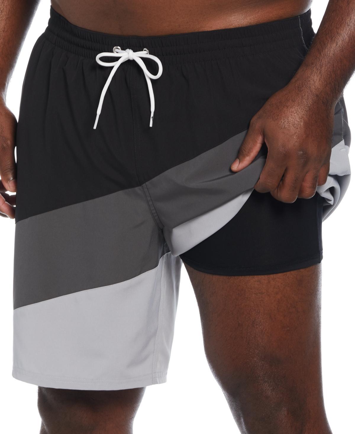 Nike Mens Big & Tall Color Surge Colorblocked 9 Swim Trunks Product Image