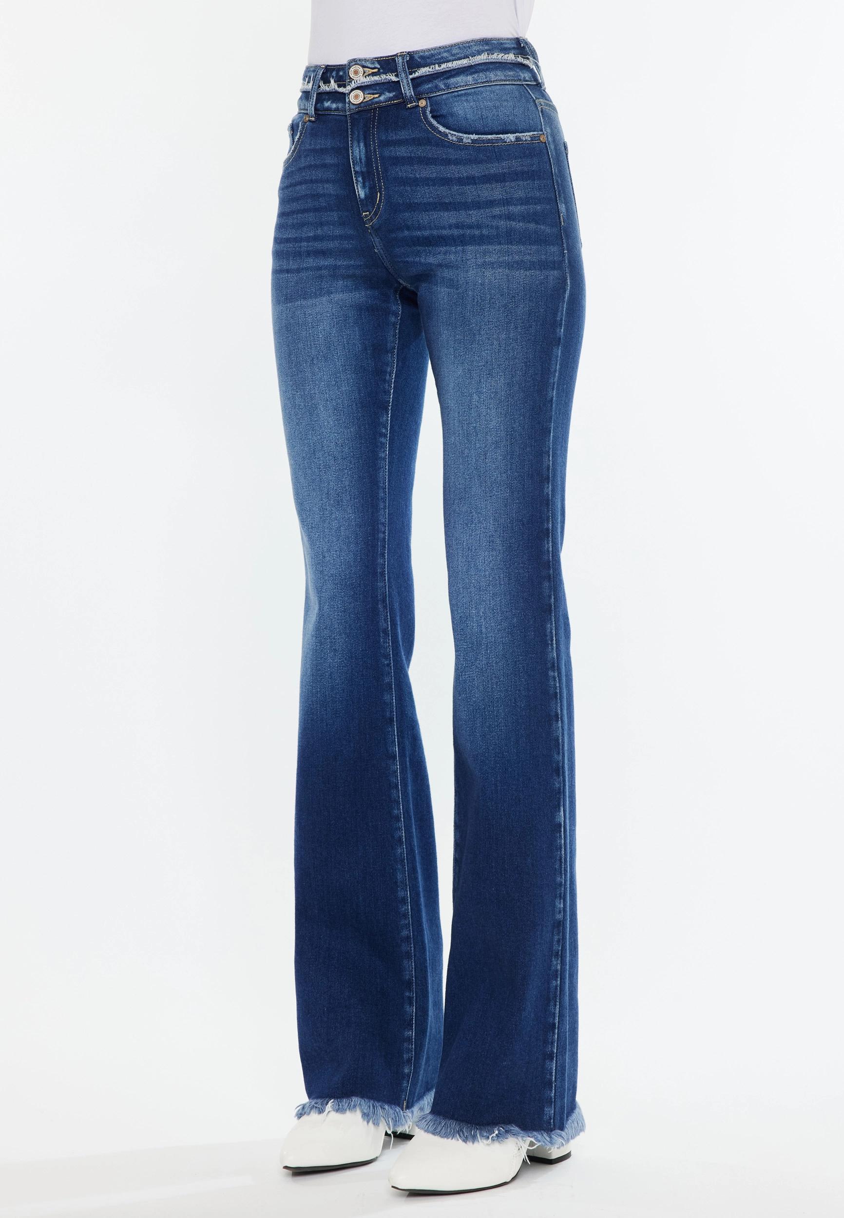 KanCan™ High Rise Curvy Double Button Bootcut Jean product image