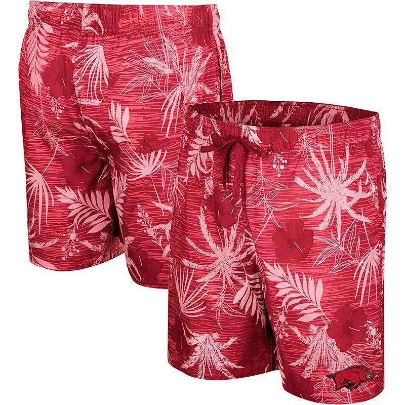 Mens Colosseum Cardinal Arkansas Razorbacks What Else is New Swim Shorts Product Image