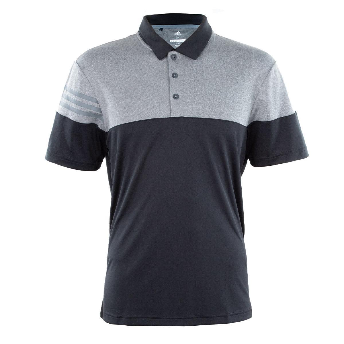 adidas Men's Heathered 3-Stripes Colorblocked Polo Product Image