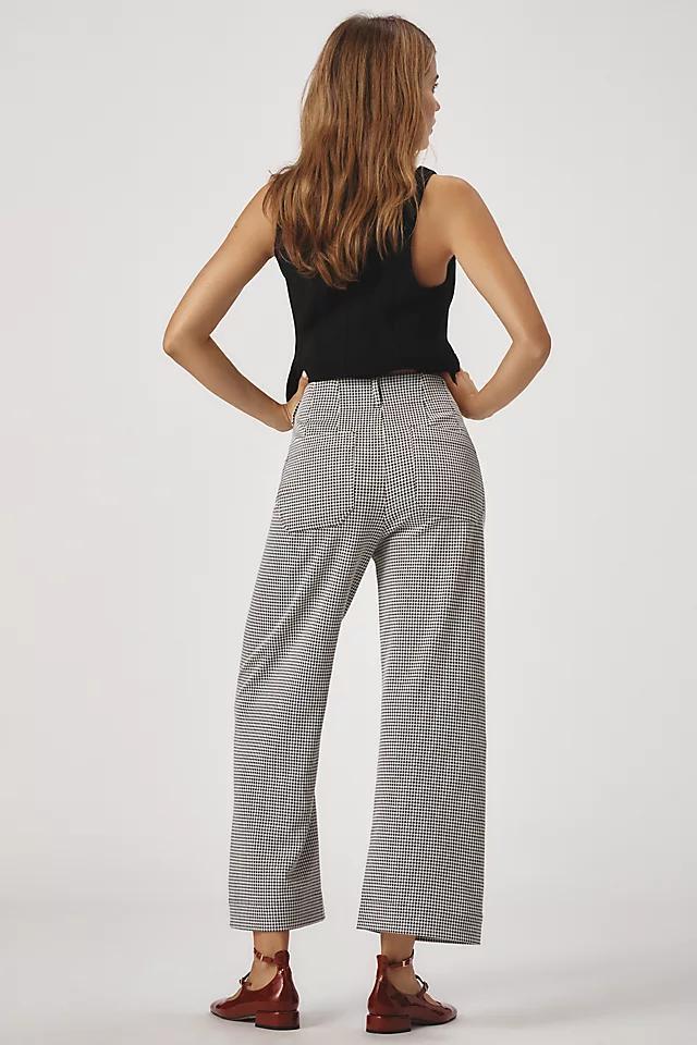 The Colette Cropped Wide-Leg Pants by Maeve: Houndstooth Edition Product Image