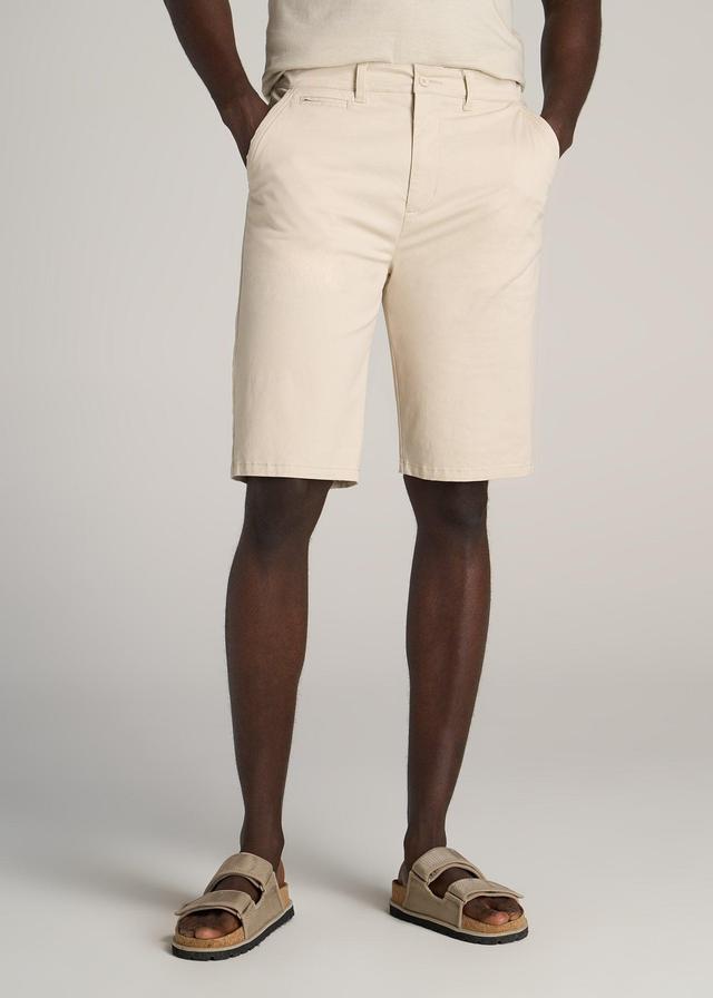 Chino Shorts for Tall Men in Soft Beige Male Product Image