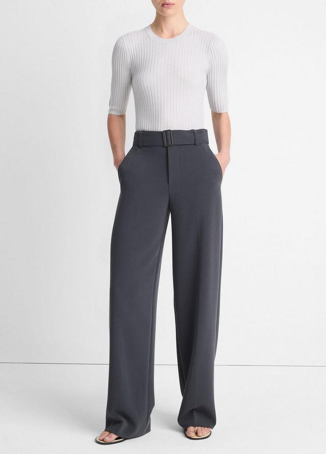 High-Waist Belted Wide-Leg Trouser Product Image