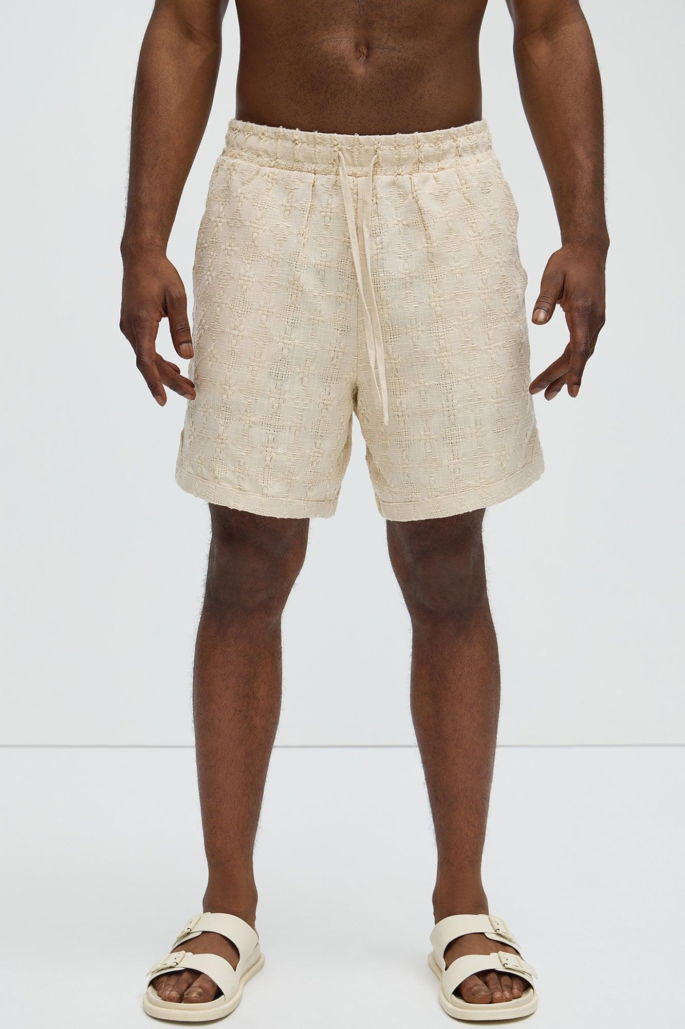 Mav Textured Shorts - Oatmeal Product Image