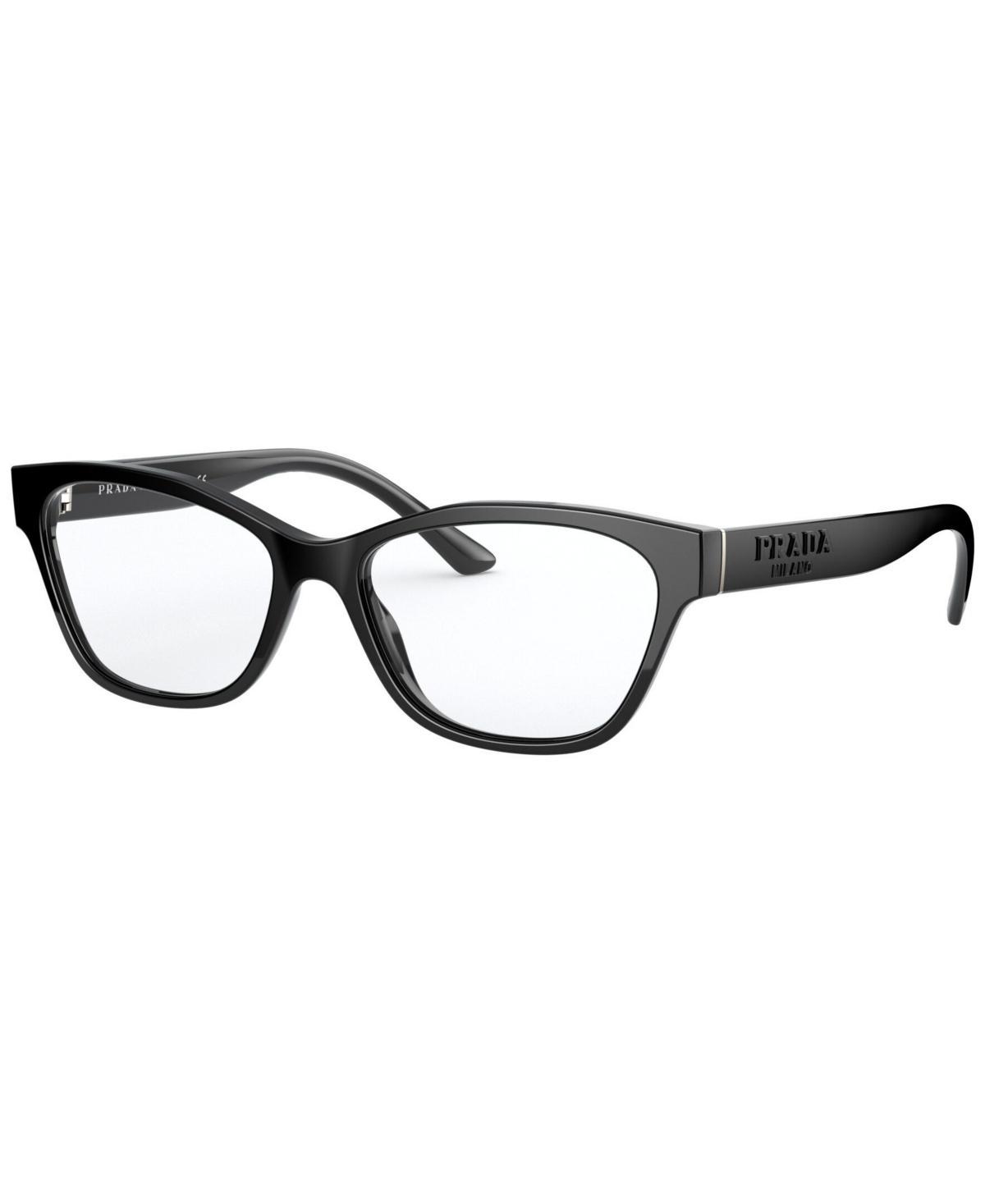 Prada Pr 03WV Womens Rectangle Eyeglasses - Black Product Image