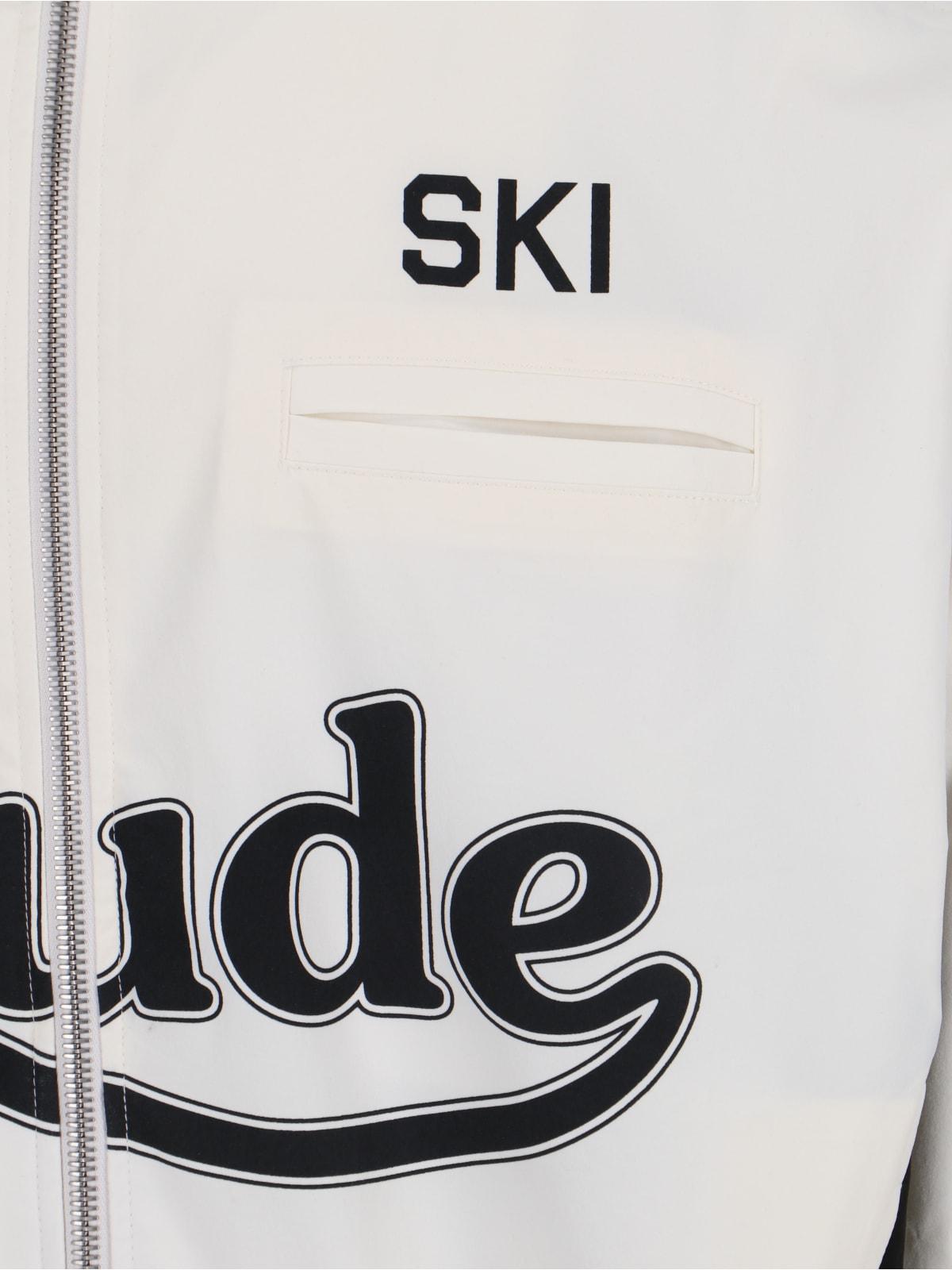 Ski Track Jacket In White/black Product Image