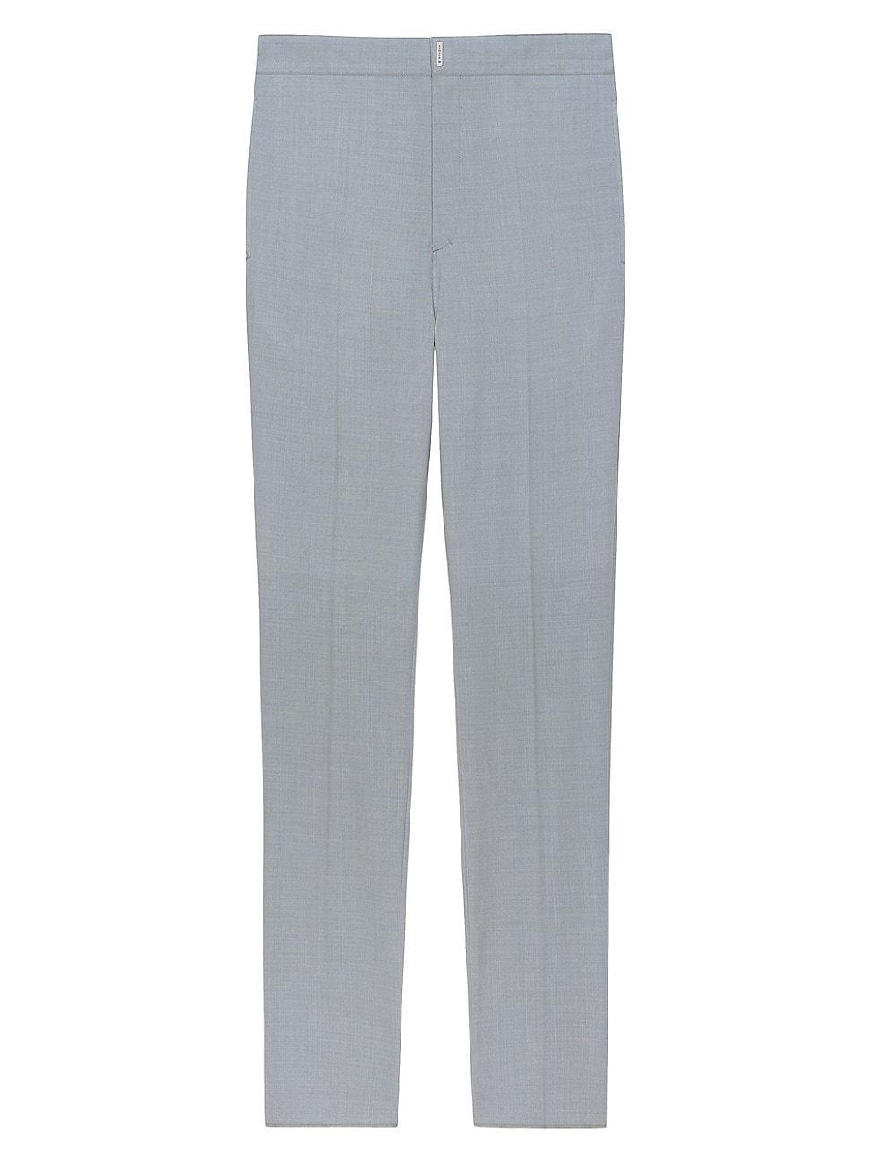 Mens Slim-Fit Wool Stretch Trousers Product Image