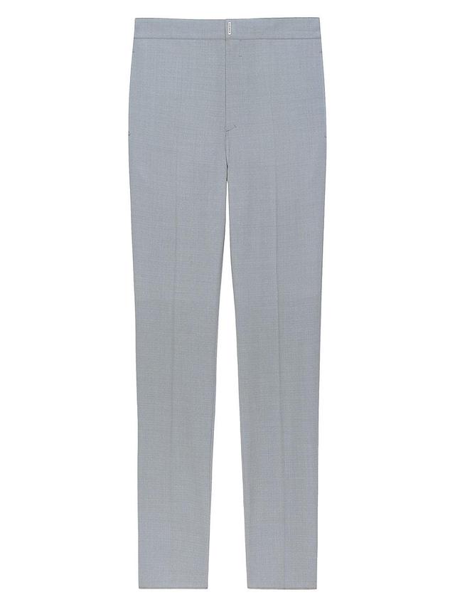 Mens Slim-Fit Wool Stretch Trousers Product Image