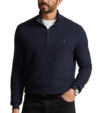 Polo Ralph Lauren Big  Tall Mesh Knit Cotton Quarter Product Image