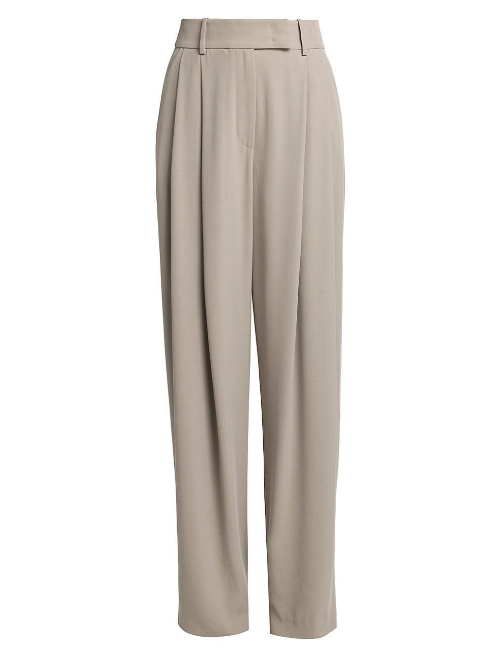 Womens Silk Pleated Trousers product image