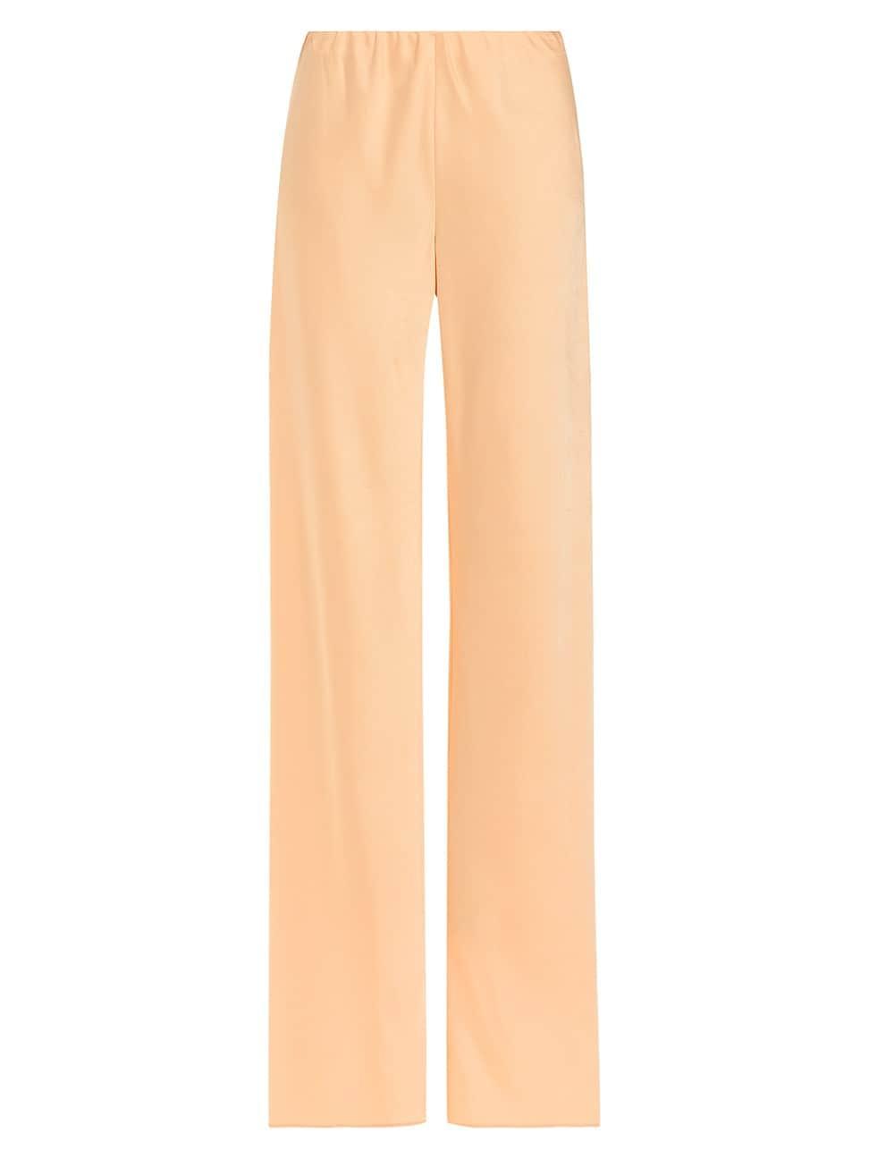 High-Waist Satin Bias Pants Product Image